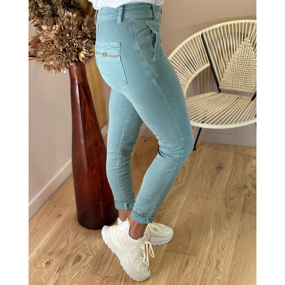 Jean couleur pour femmes bleu ciel Pantalons jeans